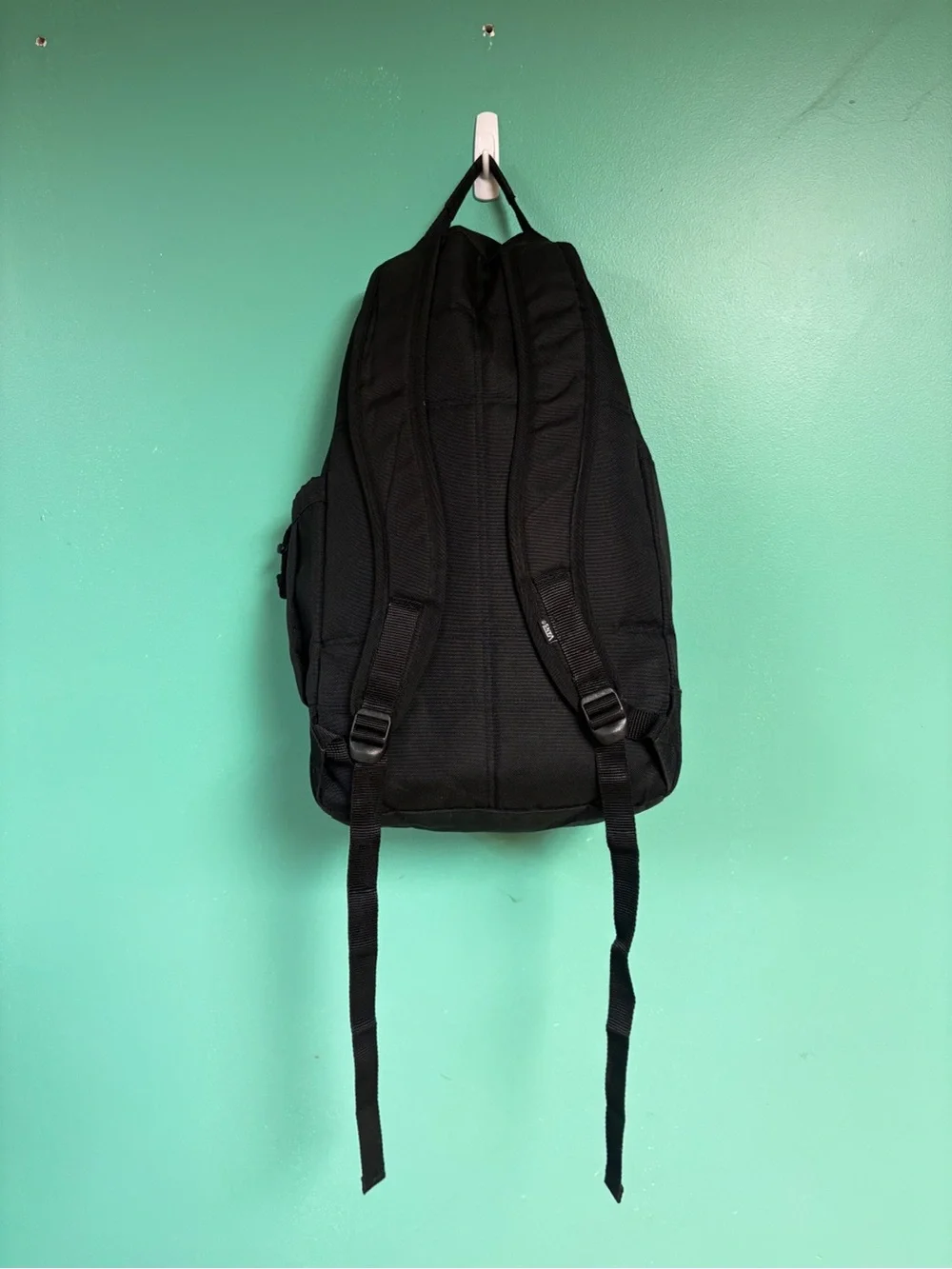 Vans Van Doren Black Canvas Backpack Classic Logo School Travel Bag